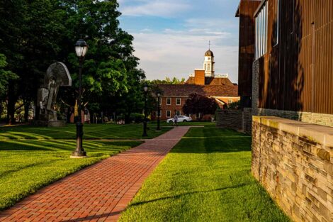 Campus Scenic, Empty Campus, Summer, Kriby Hall, Skillman Library,