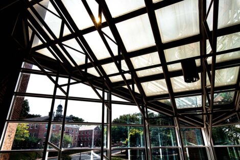View from the windows of Williams Center for the Arts