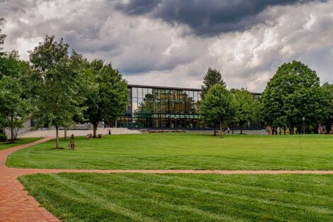 Skillman Library and the Quad