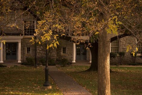 fall foliage on campus