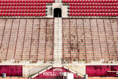 empty seats at Fisher Field