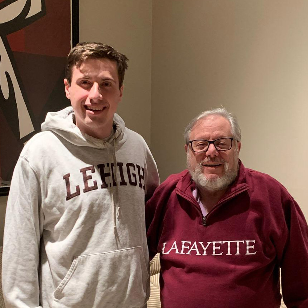 Jeff Levin, Lafayette Class of 1975, and my son, Jonathan, Lehigh Class of 2020.