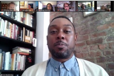 Irvin Weathersby on a Zoom call