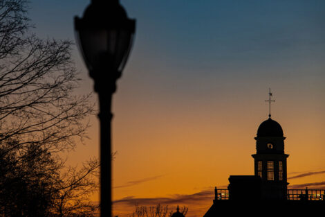 sunrise on campus