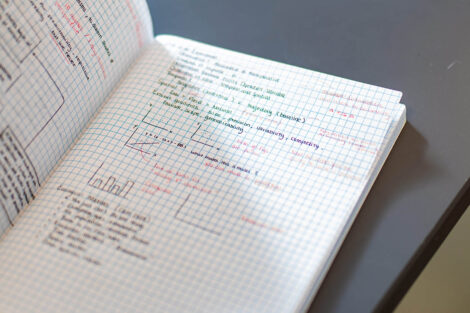 student's lab notebook in Rockwell