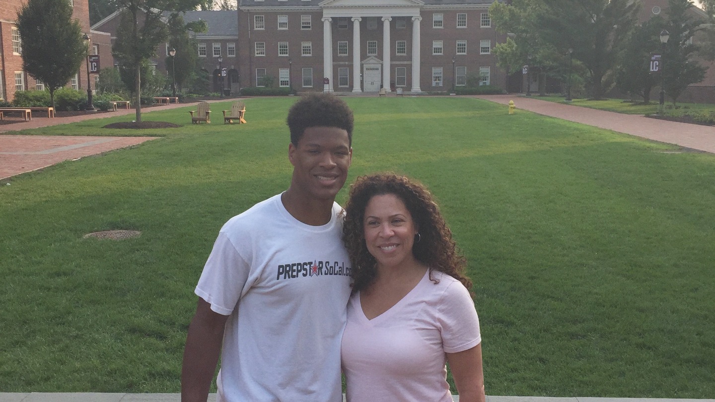Kaizer Butler '21 with his mom, Kian Hernandez