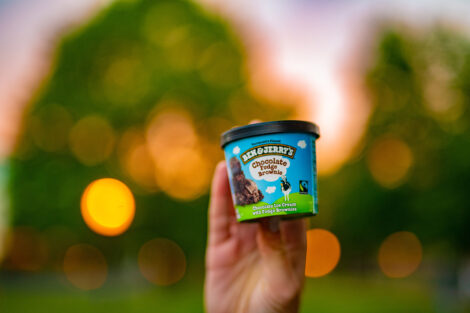 A pint of Ben & Jerry's ice cream.
