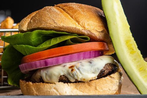 Trolley Stop's burger, pickle