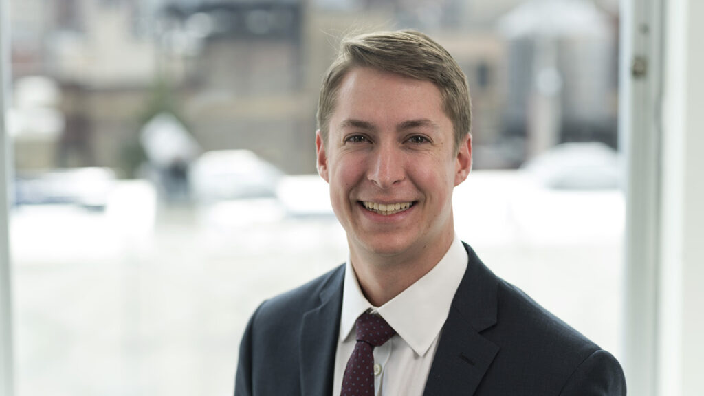 Jack Kleinert ’18, client services manager at FactSet,