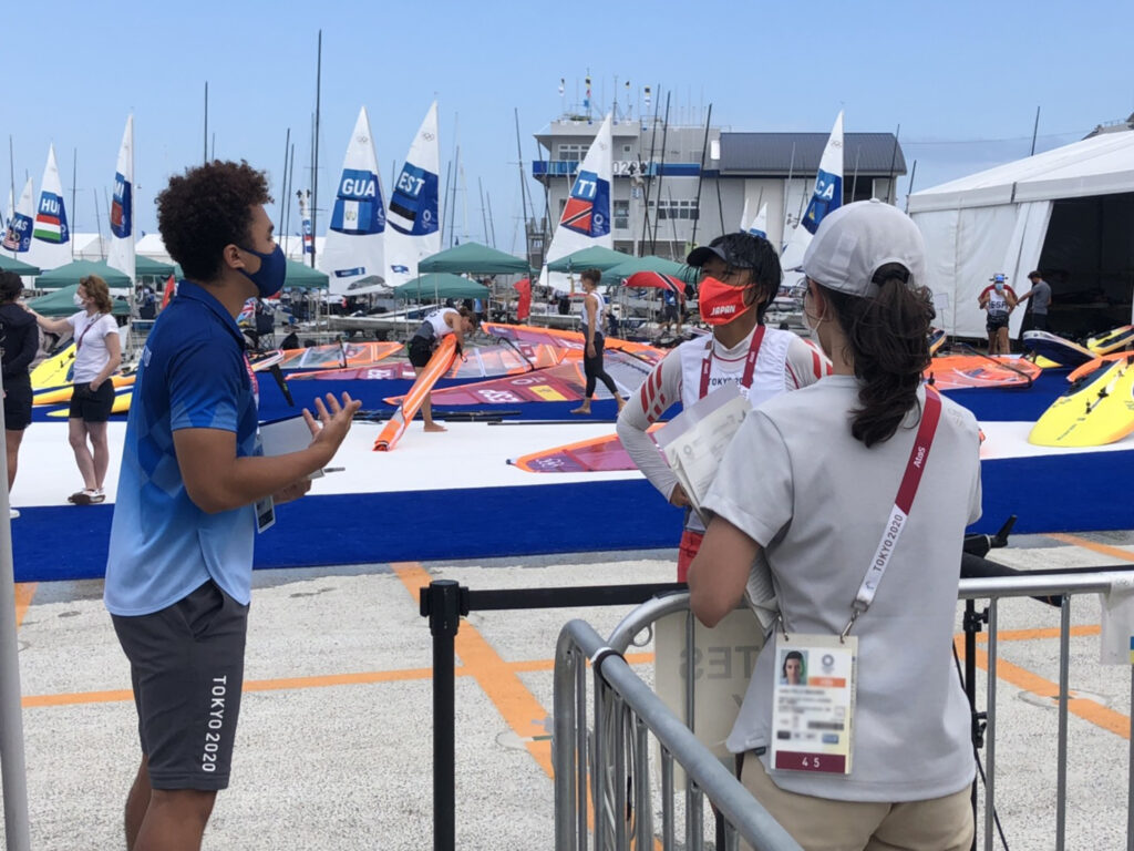 Chris Baylor '22 working as a translator at the Tokyo Olympics in summer 2021