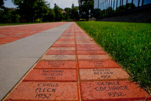 Fleck society brick walkway