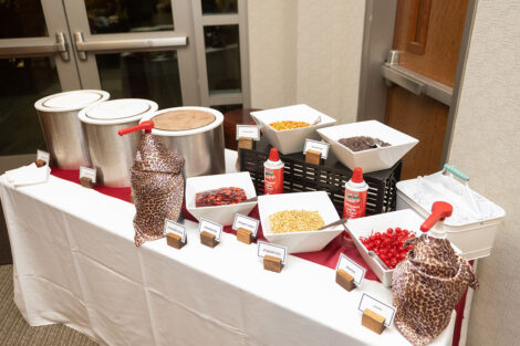 A dessert table was set up during the Oct. 14 LGBTQIA+ formal.