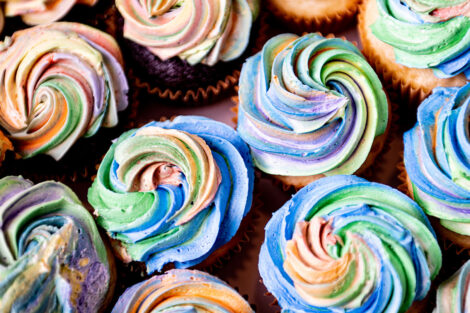 Swirled cupcakes were served at the Oct. 14 LGBTQIA+ formal